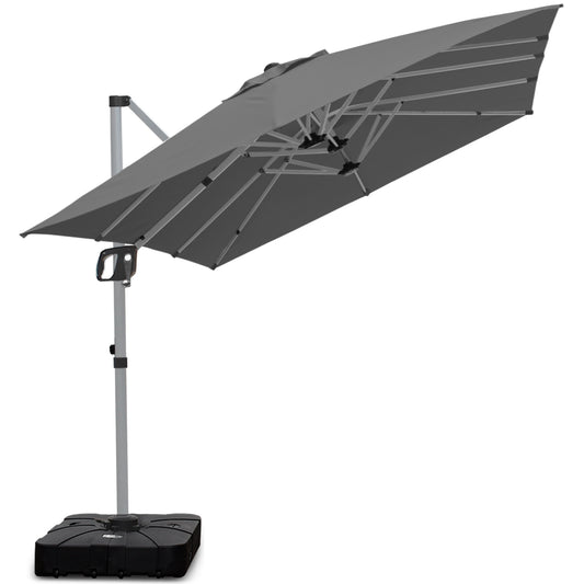 RANSENERS Doppel Ampelschirm mit Schirmständer Rechtecke 400x240cm - Sonnenschirm mit 360° Drehbar - UV50+ Stoff