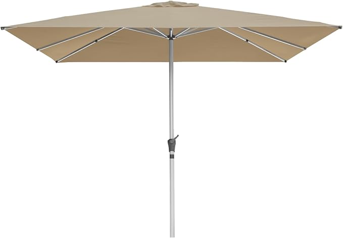 RANSENERS Premium Sonnenschirm 250x250cm - Kippbarer Gartenschirm mit Hochwertiger Rahmen und 8 Rippen - mit UV50+ Schutz