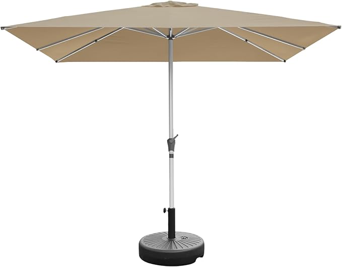 RANSENERS Premium Sonnenschirm 250x250cm mit Schirmständer - Kippbarer Gartenschirm mit Hochwertiger Rahmen und 8 Rippen - mit UV50+ Schutz