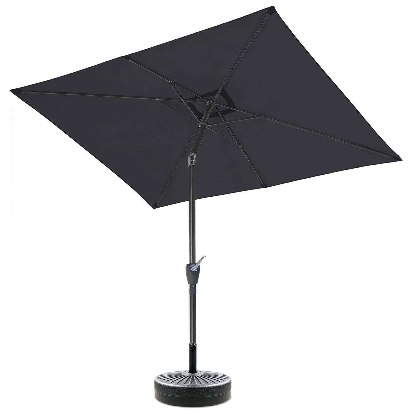 RANSENERS Kippbarer Sonnenschirm Rechteckig 200 x 300 cm mit Schirmständer, Schutzhülle Inklusive, 200g/㎡ Gewebe mit UV50+ für Garten, Terrasse, Kaffeehaus im Freien