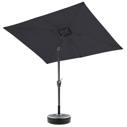 RANSENERS Kippbarer Sonnenschirm Rechteckig 200 x 300 cm mit Schirmständer, Schutzhülle Inklusive, 200g/㎡ Gewebe mit UV50+ für Garten, Terrasse, Kaffeehaus im Freien