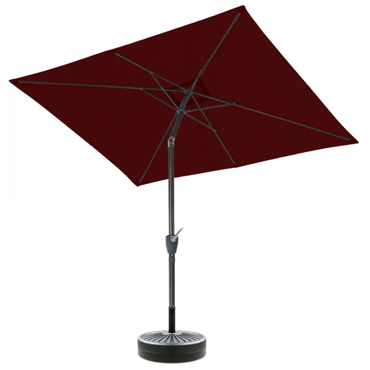 RANSENERS Kippbarer Sonnenschirm Rechteckig 200 x 300 cm mit Schirmständer, Schutzhülle Inklusive, 200g/㎡ Gewebe mit UV50+ für Garten, Terrasse, Kaffeehaus im Freien