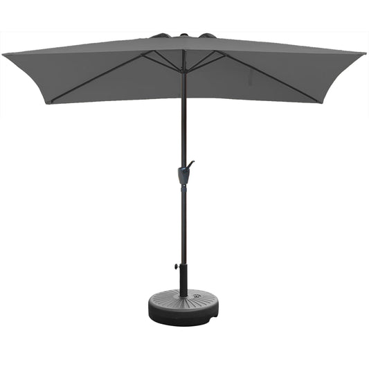 RANSENERS Sonnenschirm mit Schirmständer 200 * 300cm Rechteckig Kippbar Gartenschirm - Stilvoller Marketschirm mit Sonnenschutz UV50+ und Einfacher Handhabung