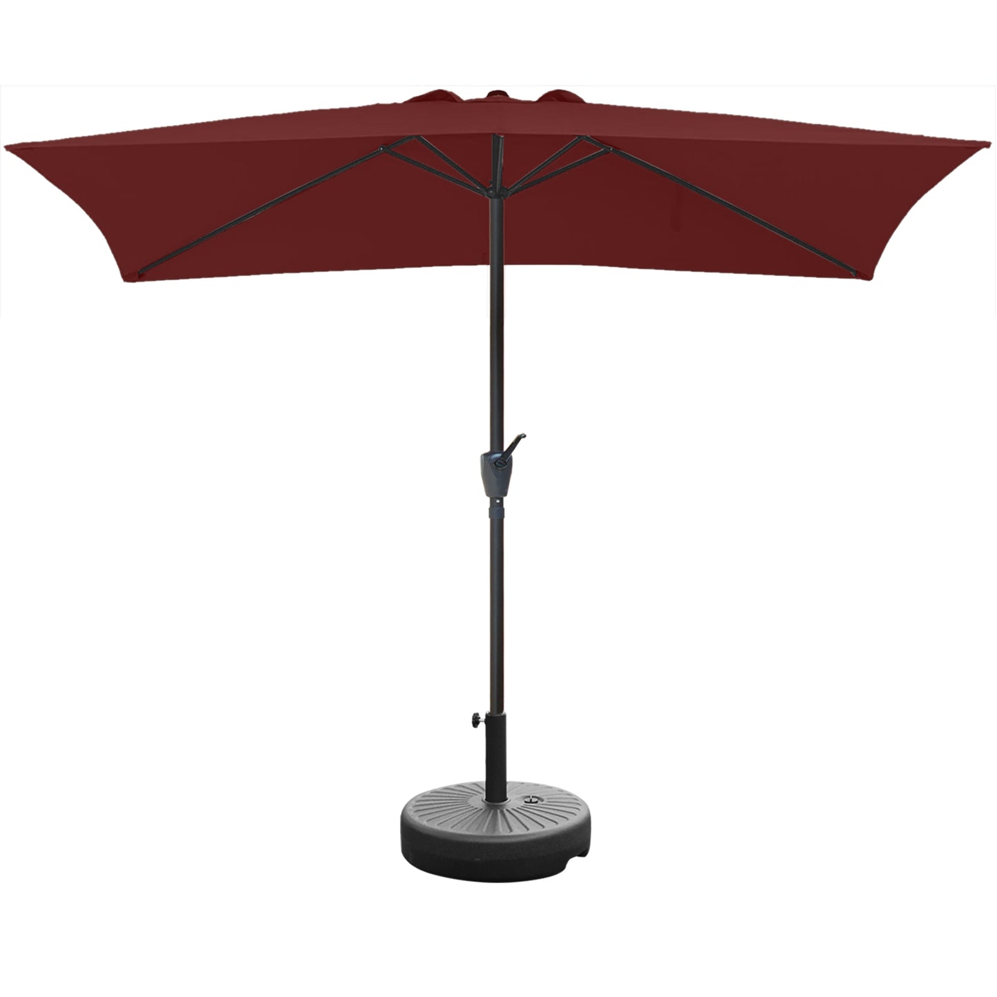 RANSENERS Sonnenschirm mit Schirmständer 200 * 300cm Rechteckig Kippbar Gartenschirm - Stilvoller Marketschirm mit Sonnenschutz UV50+ und Einfacher Handhabung