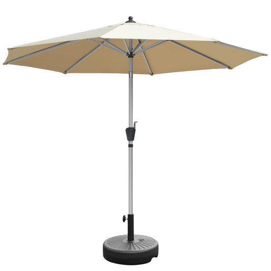 RANSENERS Ø 300cm Premium Sonnenschirm mit Schirmständer - Kippbarer Gartenschirm mit Vollaluminiumrahmen und 8 Rippen - mit UV50+ Schutz