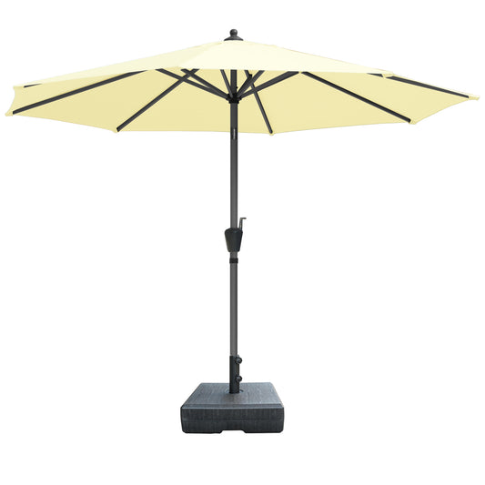 RANSENERS Kippbarer Sonnenschirm 300 cm mit Schirmständer, Schutzhülle Inklusive, 200g/m² Verdickter Gewebe mit UV50+ für Garten, Terrasse, Kaffeehaus im Freien