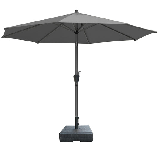 RANSENERS Kippbarer Sonnenschirm 300 cm mit Schirmständer, Schutzhülle Inklusive, 200g/m² Verdickter Gewebe mit UV50+ für Garten, Terrasse, Kaffeehaus im Freien