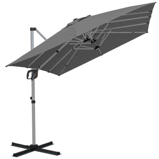 RANSENERS Doppel Ampelschirm mit Kreuzfuß Rechteckig 400x240cm - Sonnenschirm mit 360° Drehbar - UV50+ Stoff