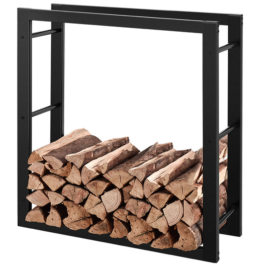 RANSENERS Kaminholzregal 160x27x150cm - Hochwertiges Brennholzregal Stapelhilfe Innen und Aussen
