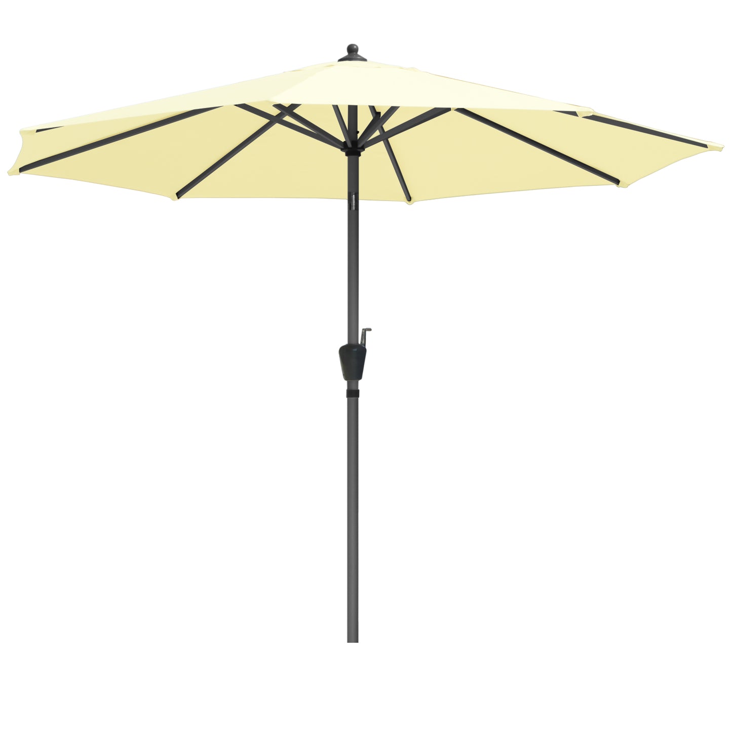 RANSENERS Sonnenschirm Ø 300 cm, Kippbarer Gartenschirm mit UV-Schutz UPF50+ (Creme)