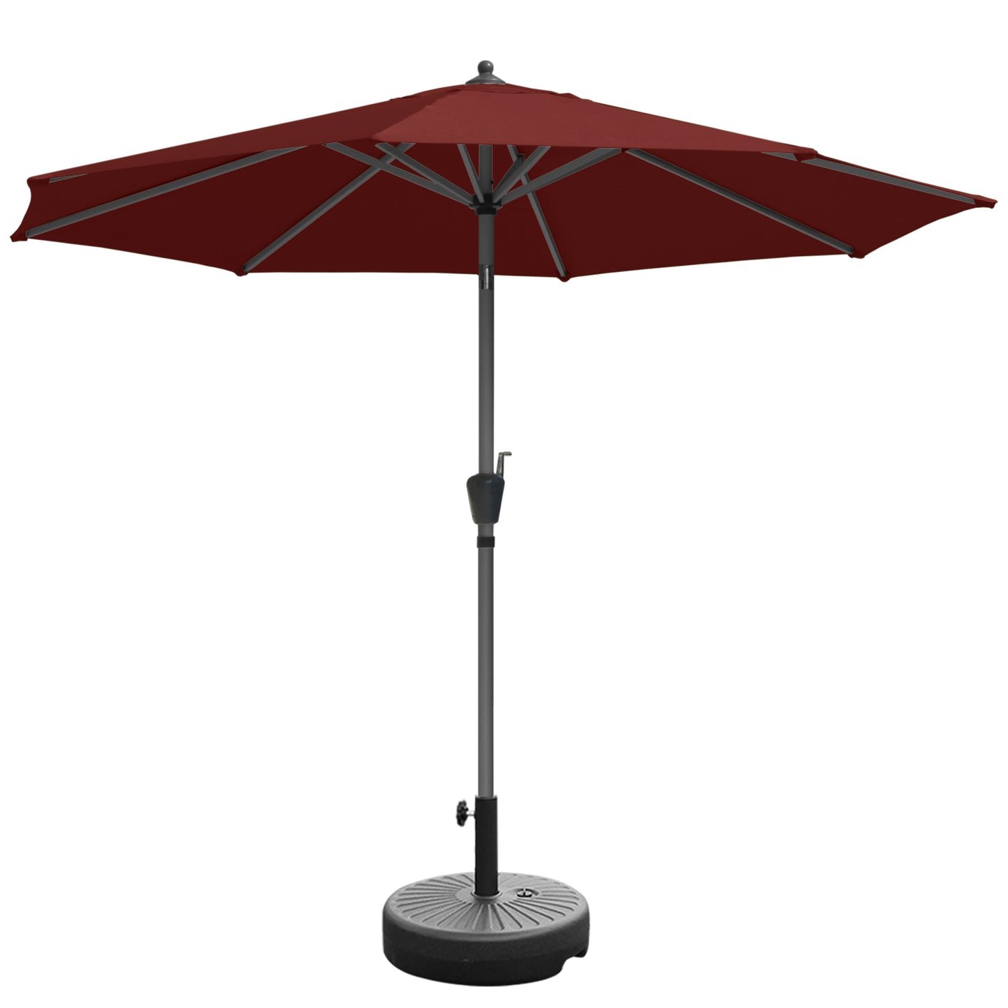 RANSENERS Sonnenschirm Ø 300cm mit Schirmständer, Kippbarer Gartenschirm mit UV-Schutz UPF50+