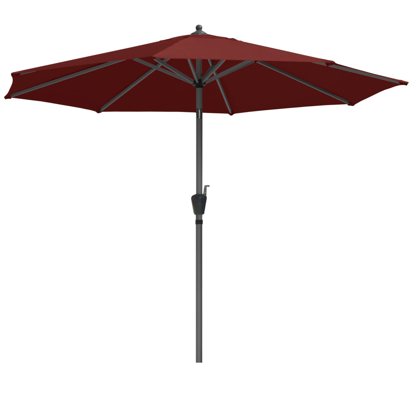 RANSENERS Sonnenschirm Ø 300 cm, Kippbarer Gartenschirm mit UV-Schutz UPF50+ (Rotwein)