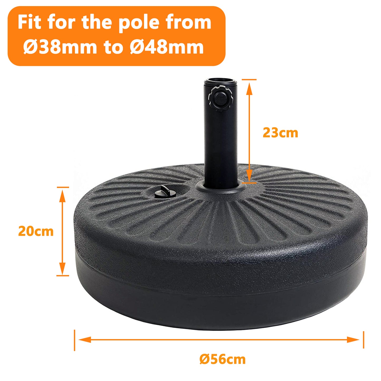 RANSENERS 45-70kg Schirmständer für Mittelgroße und große Sonnenschirm